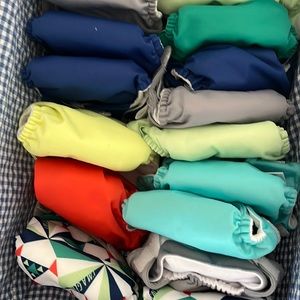 16 assorted XS Bun Genius all-in-one diapers